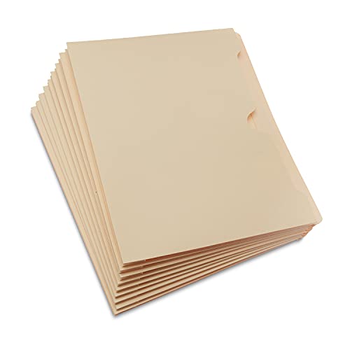 Basics Reinforced File Jackets, Letter Size, Straight-Cut Tab, 2 Inch Set