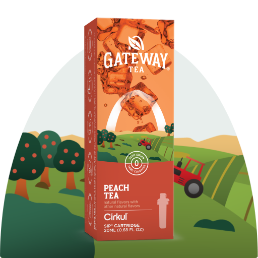 Natural Fruit Flavored Gateway Peach Tea 97HL - Zero-Calorie Multi-Flavor Sip Pods for Water Bottle - Default Title