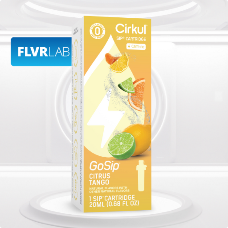 Zero-Calorie GoSip Citrus Tango NOZA - Zero-Calorie Multi-Flavor Sip Pods for Water Bottle Detail